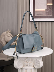 Fendi Mamma Baguette Medium Mercury Blue - 26.5x18x8.5cm - 4
