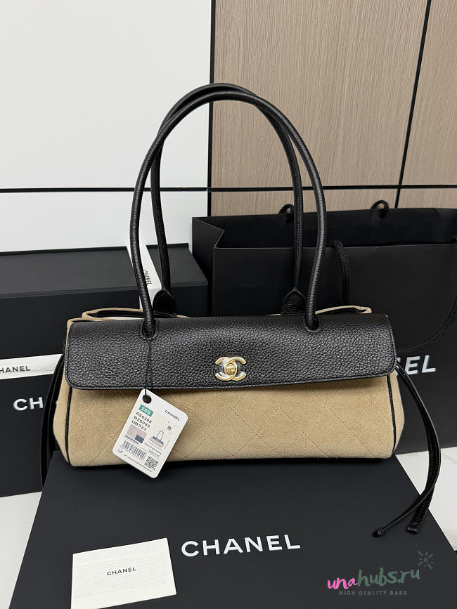 Chanel 26s Shopping bag black suede 30.5x15x11.5cm - 1