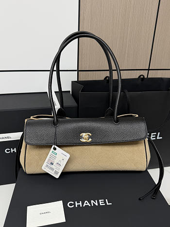 Chanel 26s Shopping bag black suede 30.5x15x11.5cm