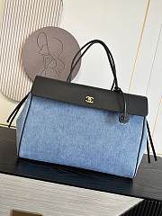 Chanel 2026ss Shopping Bag blue denim 43x33x17cm - 1