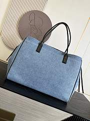 Chanel 2026ss Shopping Bag blue denim 43x33x17cm - 2