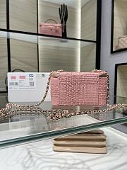 Chanel Vanity Case Raffia pink 17x9.5x8cm - Unahubs - 3