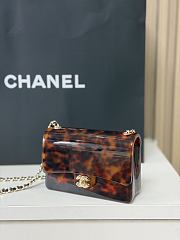 Chanel Mini evening bag Plexi gold brown black 12x9x4.5cm - 4