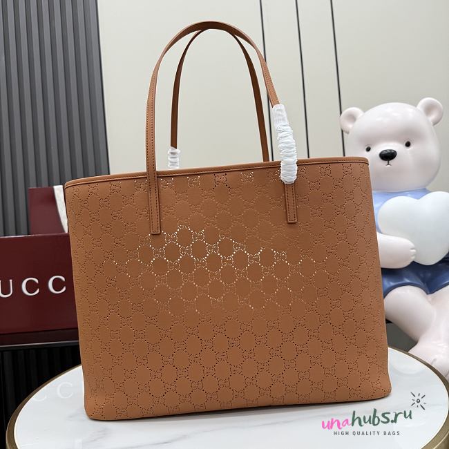 Gucci Tribeca large tote bag Dark beige 38x29.5x13cm - 1