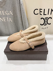 ALAÏA Shearling ballet flats  - 1