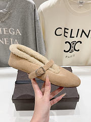 ALAÏA Shearling ballet flats  - 4