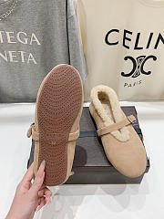 ALAÏA Shearling ballet flats  - 3