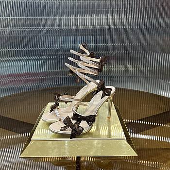 René Caovilla Bow-embellished 105 Sandals in Satin