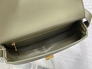 Dior Medium Médaillon Flap Bag Khaki Calfskin 23x16x6.5cm - 5