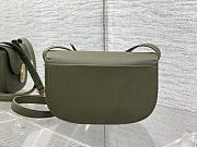 Dior Medium Médaillon Flap Bag Khaki Calfskin 23x16x6.5cm - 4