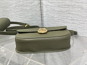 Dior Medium Médaillon Flap Bag Khaki Calfskin 23x16x6.5cm - 3