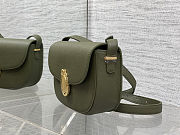 Dior Medium Médaillon Flap Bag Khaki Calfskin 23x16x6.5cm - 2