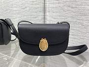 Dior Medium Médaillon Flap Bag Black Calfskin 23x16x6.5cm - 1