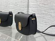 Dior Medium Médaillon Flap Bag Black Calfskin 23x16x6.5cm - 2