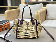 Chloé Iconic double carry bag in raffia 23x20x12cm - 5