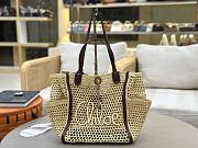 Chloé Iconic double carry bag in raffia 28x29x15cm - 1