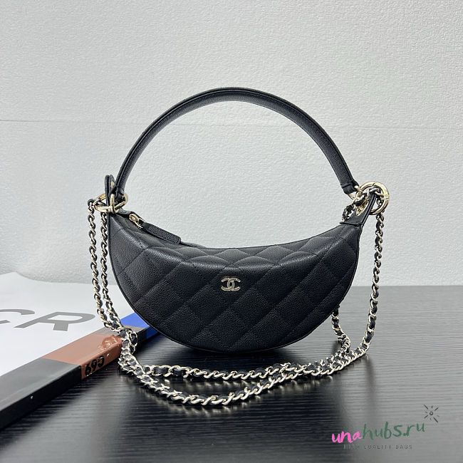 Chanel Clutch with chain black 22x15x6cm - 1