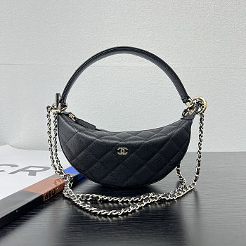 Chanel Clutch with chain black 22x15x6cm