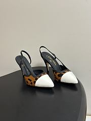 Chanel Slingbacks Lambskin Mixed Fibers Brown 9cm - 1