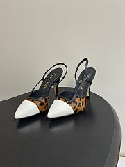 Chanel Slingbacks Lambskin Mixed Fibers Brown 9cm - 2