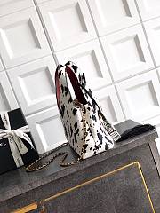 Chanel Small Shopping Bag Lambskin Gold White Black 23x23x7cm - 3