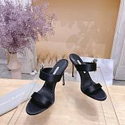 Manolo Blahnik 100mm black Chivela sandals - 1
