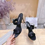 Manolo Blahnik 100mm black Chivela sandals - 3