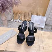Manolo Blahnik 100mm black Chivela sandals - 2