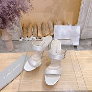 Manolo Blahnik 100mm white Chivela sandals - 4