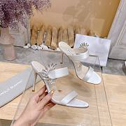 Manolo Blahnik 100mm white Chivela sandals - 3
