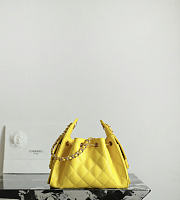 Chanel Mini 25 Handbag yellow caviar 22x20x12.5cm - 4