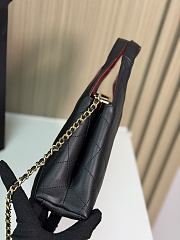 Chanel Small Shopping Bag Lambskin Gold Black 23x23x7cm - 5