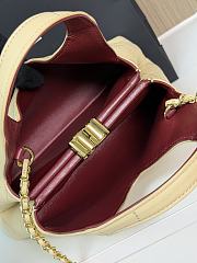 Chanel Small Shopping Bag Lambskin Gold Beige 23x23x7cm - 5