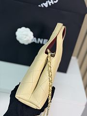 Chanel Small Shopping Bag Lambskin Gold Beige 23x23x7cm - 4