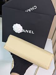 Chanel Small Shopping Bag Lambskin Gold Beige 23x23x7cm - 3