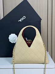 Chanel Small Shopping Bag Lambskin Gold Beige 23x23x7cm - 2
