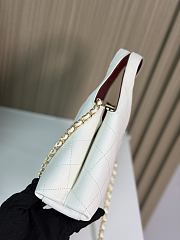 Chanel Small Shopping Bag Lambskin Gold White 23x23x7cm - 5