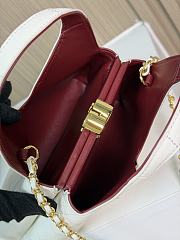 Chanel Small Shopping Bag Lambskin Gold White 23x23x7cm - 4
