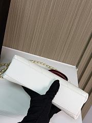 Chanel Small Shopping Bag Lambskin Gold White 23x23x7cm - 3