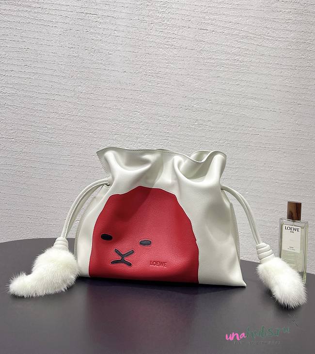 Loewe Medium Lion Intarsio Flamenco clutch 30x24.5x10cm - 1