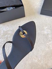 YSL Tanger Crepe Satin Flat Sandals - 4
