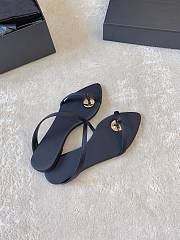 YSL Tanger Crepe Satin Flat Sandals - 3