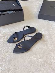 YSL Tanger Crepe Satin Flat Sandals - 2