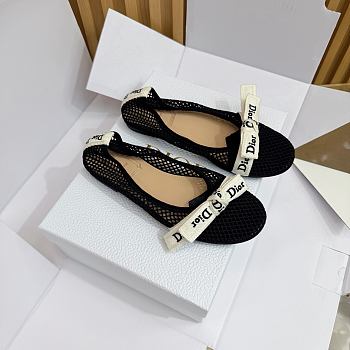 Dior J'Adior Ballet Flat Black Mesh