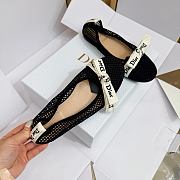 Dior J'Adior Ballet Flat Black Mesh - 3