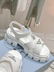 Prada Monolith rubber sandals white - 4