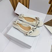 Dior J'Adior Ballet Flat White Mesh - 1