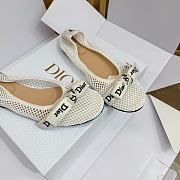 Dior J'Adior Ballet Flat White Mesh - 3