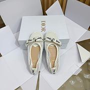 Dior J'Adior Ballet Flat White Mesh - 2