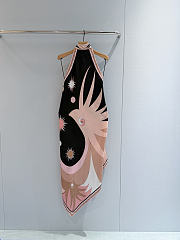 Pucci Natural Silk-Twill Halterneck Midi Dress - 1